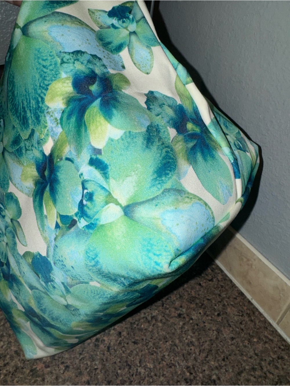 Longchamp RARE Le Pliage Orchidea Orchid Floral Print Tote Bag Medium - Picture 9 of 10